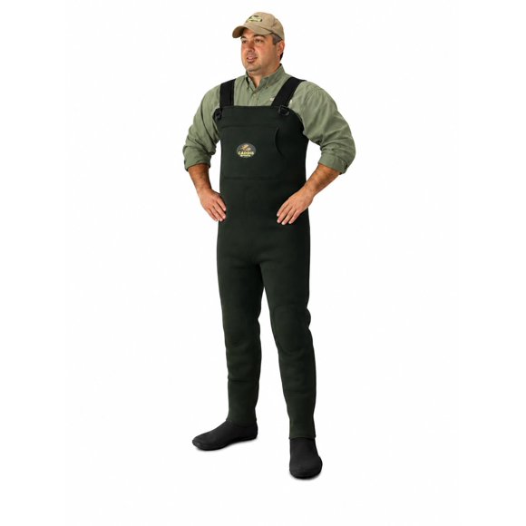 Overoles CADDIS para hombre, verde, neopreno, talla mediana