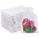 thumbnail image 1 of HRX Package, 100 bolsas blancas de organza con cordón, 10,16 x 15,24 cm, 1 of 3