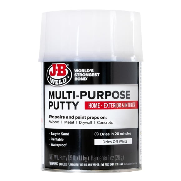 Putty J-B Weld, multiusos, de un cuarto de galón, impermeable, para reparación del hogar