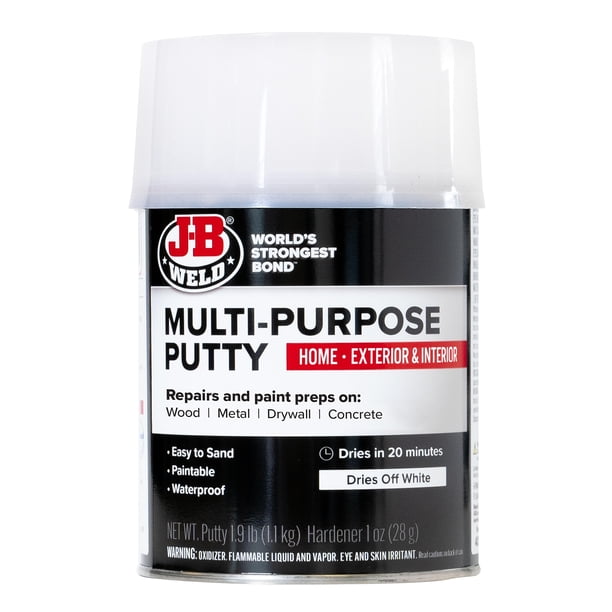 Putty J-B Weld, multiusos, de un cuarto de galón, impermeable, para reparación del hogar