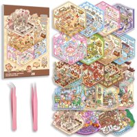 Mhbew - Libro De Colección De Escenas Adhesivas En 3D, 20 Juegos De Bricolaje Para Niños Y Adultos