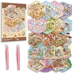 Mhbew - Libro De Colección De Escenas Adhesivas En 3D, 20 Juegos De Bricolaje Para Niños Y Adultos