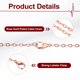 thumbnail image 4 of Uxcell paquete de 20 cadenas de collar de 20 pulgadas a granel 2mm chapadas en oro rosa con cierres de langosta para hacer joyas, 4 of 7