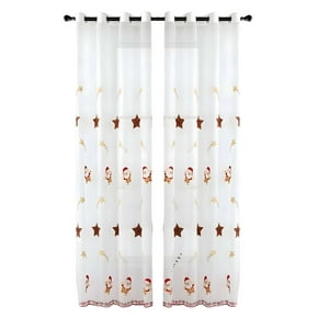 Genérico - 2 Panel De Cortina Visillo Diseño Navideño 140X230 Cm V3
