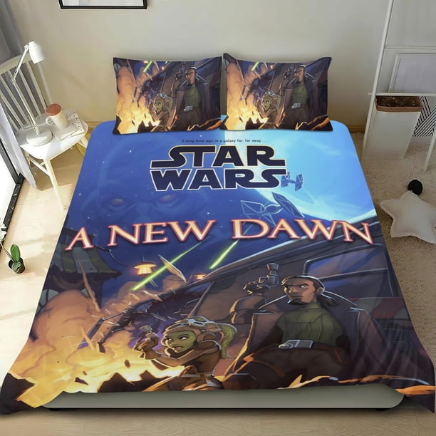 Un Nuevo Amanecer Conjunto de sábanas temático, trío de piezas, cómodo y amigable con la piel, diseño único, regalo de decoración para el hogar para familiares, amigos y fans, 90 cm * 190 cm