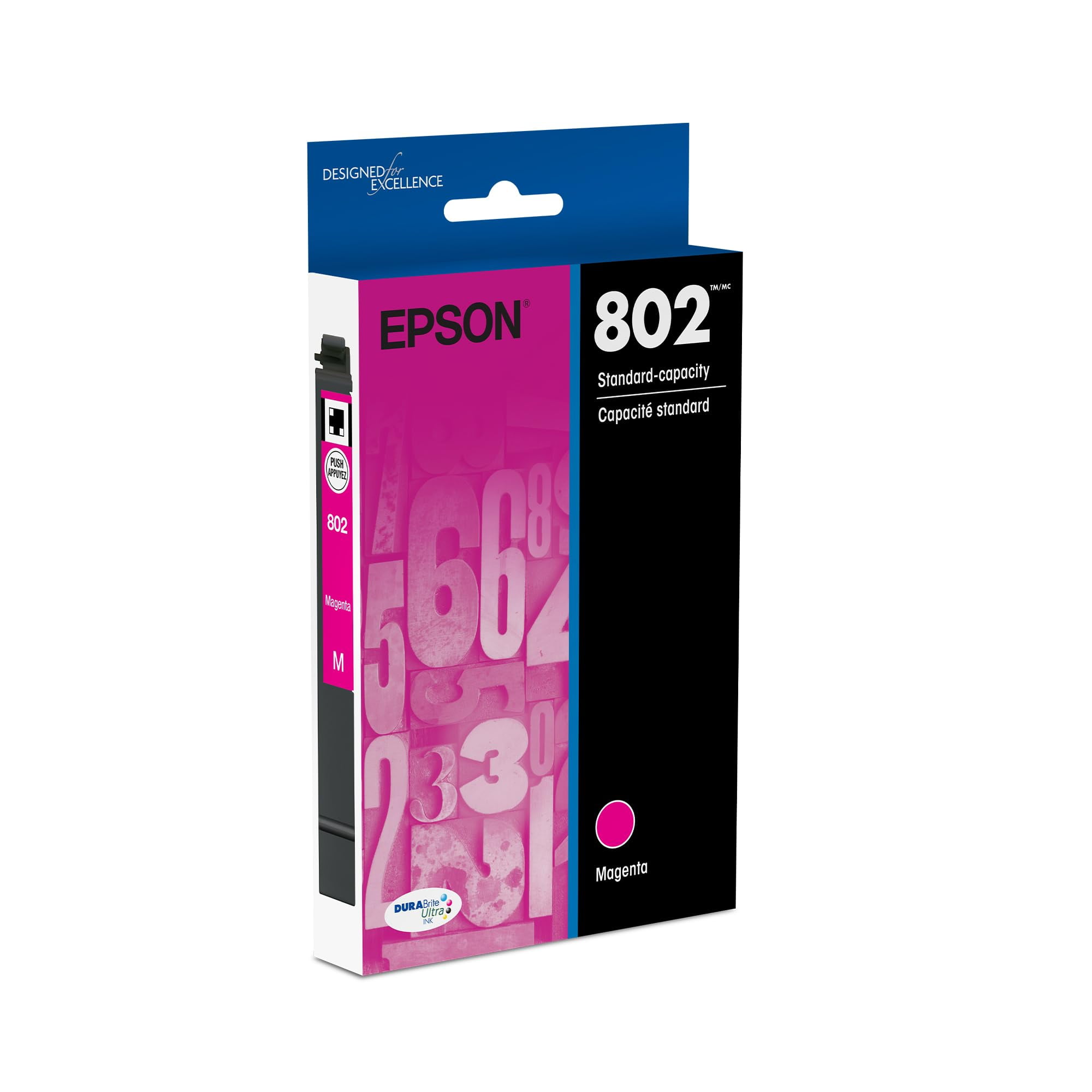 Cartucho De Tinta Epson 802 Durabrite Ultra Magenta T802320-s