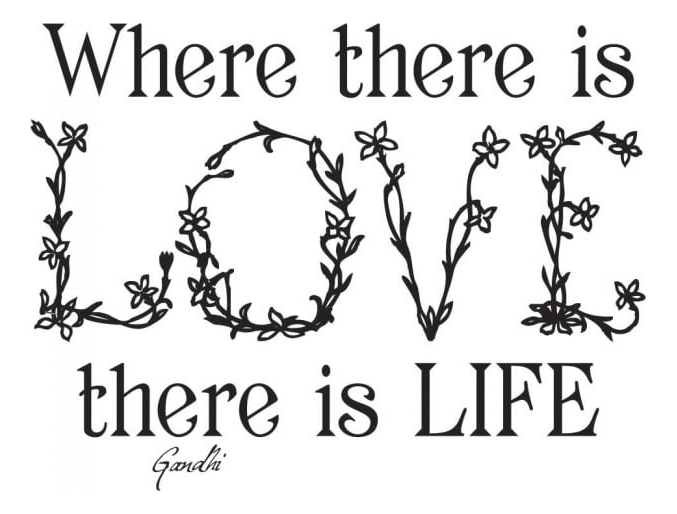 Rienda Libre Graphics - Decomural Where There Is Love Gandhi Life Ws-44113