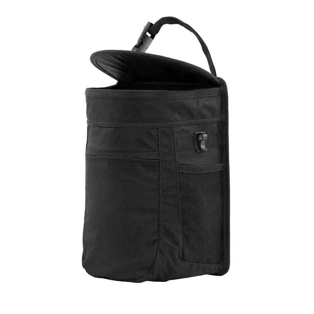 Xusx111 - La Lata De Basura Del Coche A Prueba De Derrame - Redonda - Revestimiento Extraíble A Prueba De Fugas Y Tapa Flip-top - La Lata De Basura Colgante Y El Organizador Del Maletero Para - Viajes