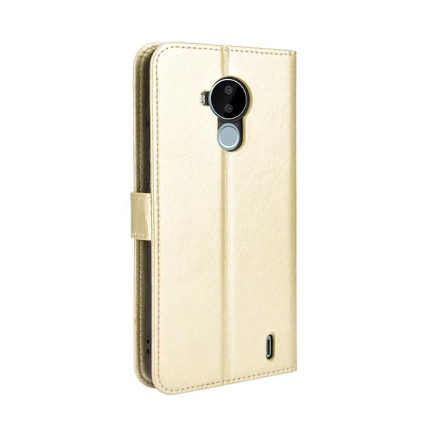 Funda tipo libro para Nokia C30, cartera todo‑en‑uno, funda multifuncional con tarjetero y correa de muñeca desmontable
