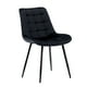 thumbnail image 1 of Silla Milano Velvet Base Negra, 1 of 2