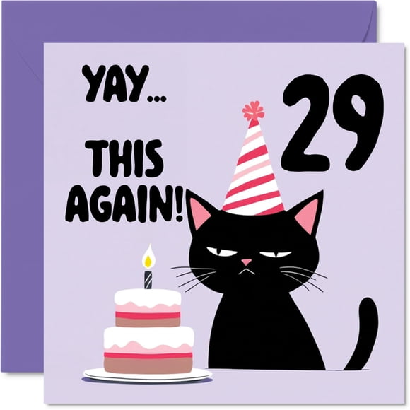 Tarjeta de cumpleaños Stuff4 29º cumpleaños ¡Yay This Again! 5.7 pulgadas