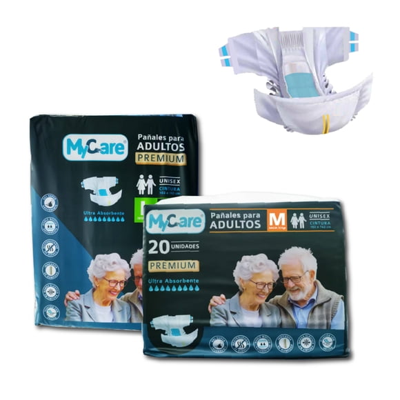 Pañales Premium Adulto MyCare 20 Un Talla M