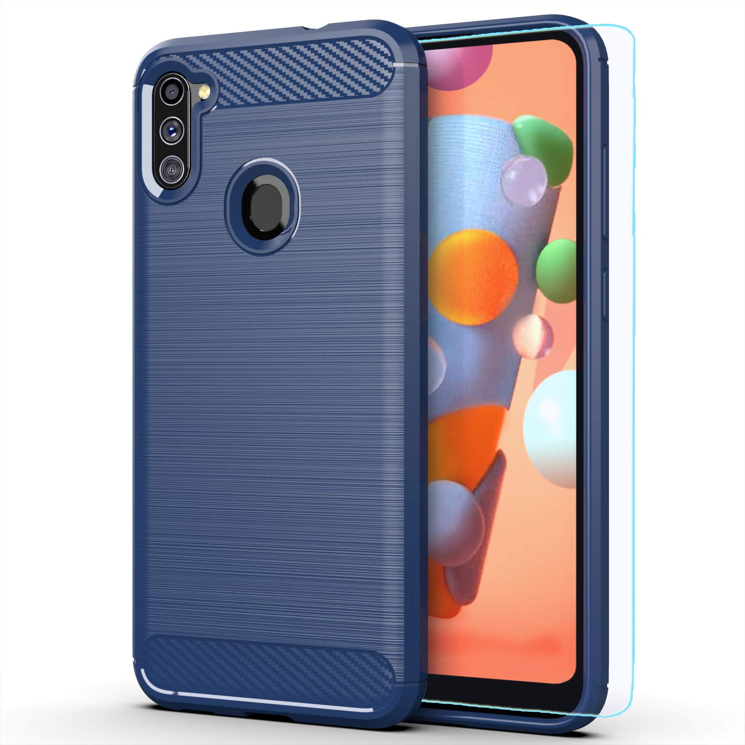M Maikezi - Funda Para Celular Maikezi Galaxy A11 Tpu Suave Con Protector De Pantalla