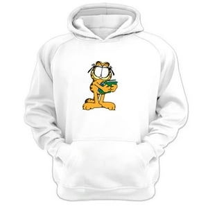 Genérico - Poleron Canguro Garfield Blanco Talla M Unisex