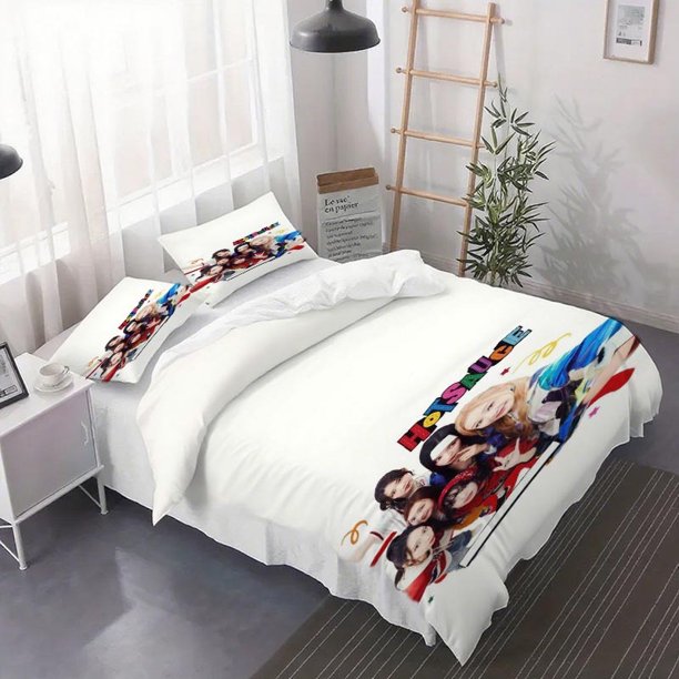 3pcs BMonster Printed bedding Includes Duvet Cover and Pillowcases - Ideal for Bedroom Decor