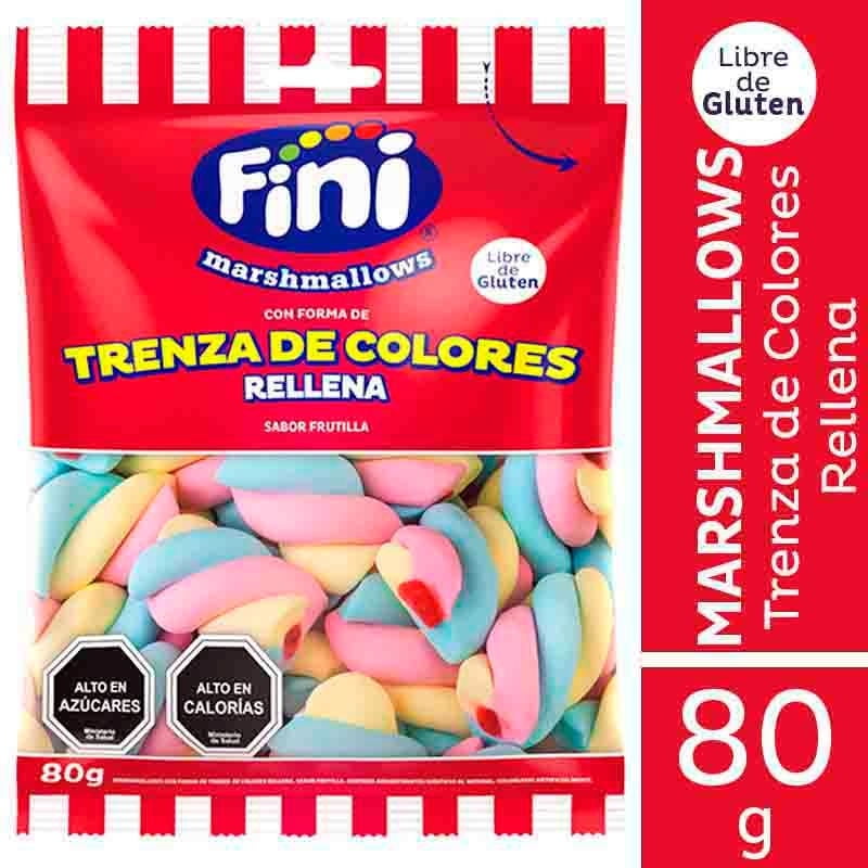 Marshmallows Trenza Colores Rellena 80 G 80 g Fini