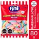 thumbnail image 1 of Marshmallows Trenza Colores Rellena 80 g, 80 g, 1 of 1