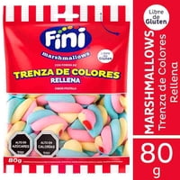 Marshmallows Trenza Colores Rellena 80 G 80 G Fini
