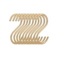 Santú Home & Deco - Set 10 Ganchos En Forma S Dorado 110X55Mm Aluminio