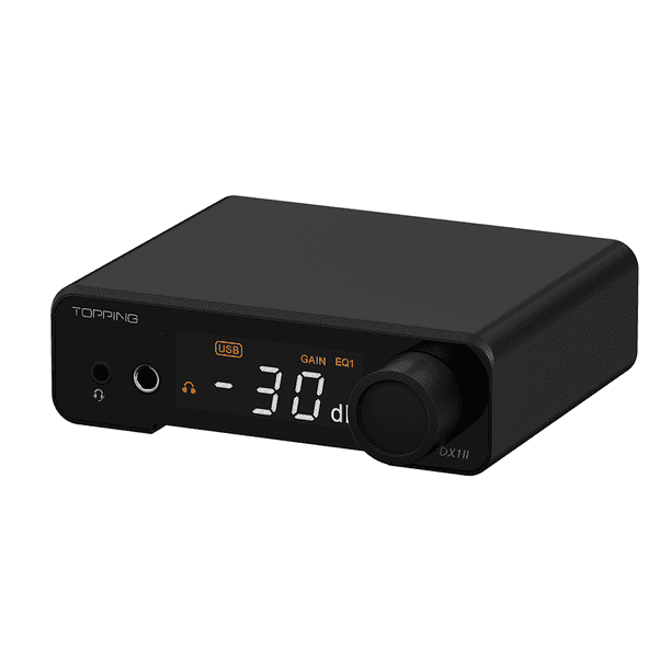 Amplificador de Auriculares y DAC TOPPING DX1 II Mini, Adaptador Completamente Balanceado Plug-and-Play para PC, Reproductores de CD, Switch, PS5