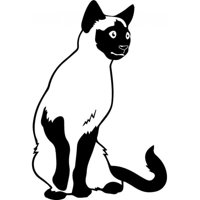 Rienda Libre Graphics - Decomural Siamese Cat Pets Vets Ws-32891
