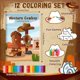 thumbnail image 2 of Set de libros para colorear BenLouis 17 cm con crayones de 18 cm – paquete de 12, 2 of 7