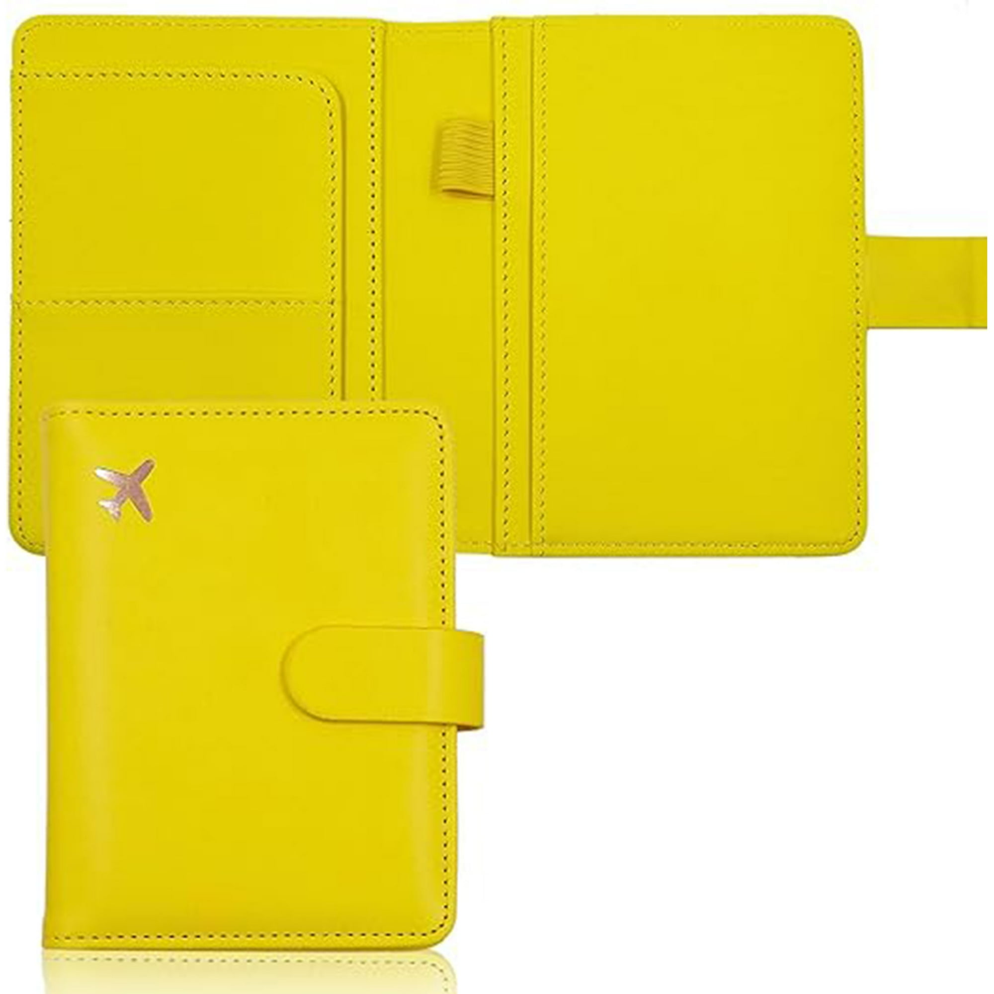 Veat00l - Porta De Pasaporte, Funda Para Pasaporte Con Bloqueo Rfid, Cierre De Banda Elástica, Caja De Pasaporte Para Mujeres Y Hombres, Caja De Pasaporte,caja De Tarjeta De Visita Bolsa