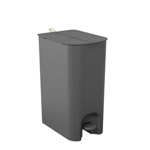 Coza - Basurero Mariposa Con Pedal 20L Gris Grafito Con Asa Gris