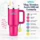 thumbnail image 3 of Mug Térmico Lemuria Neon 1100 Ml Vaso Térmico Gran Capacidad Rosado, 3 of 3