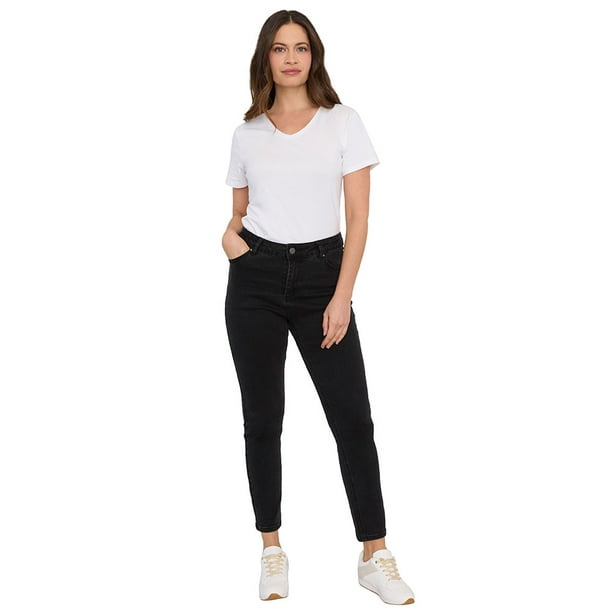 Jeans Mujer Skinny 1 Botón Negro Corona