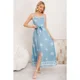 thumbnail image 1 of Maxi Vestido Largo Verano Mujer Holgado Pabilos Estampado 3359, 1 of 3