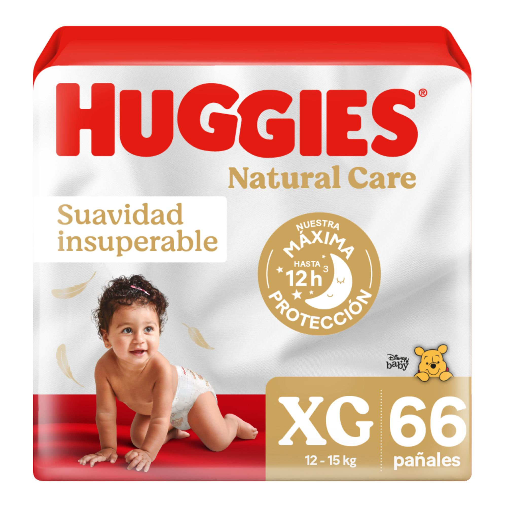 Pañales Natural Care Xg 66 un Huggies
