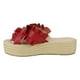 thumbnail image 4 of Sandalia Exs Plataforma Cuero Roja, 4 of 6