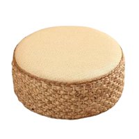 Ioensy - Cojín De Asiento De Ratán Hecho A Mano, Cojín De Tatami De Ratán Para Jardín, Patio, Casa De Té, Color Beige