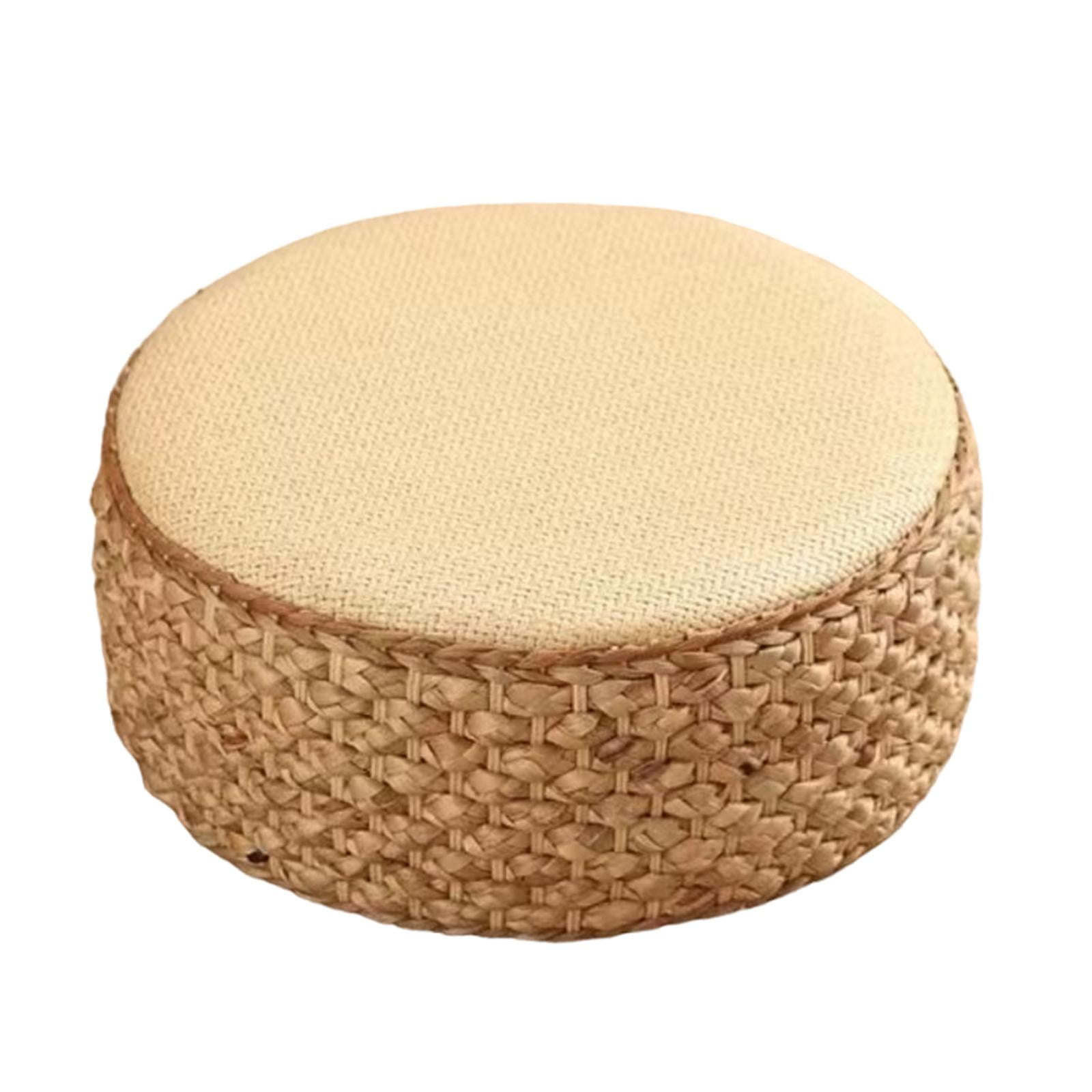 Ioensy - Cojín De Asiento De Ratán Hecho A Mano, Cojín De Tatami De Ratán Para Jardín, Patio, Casa De Té, Color Beige