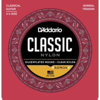 Set De Cuerdas Nylon Clásica3/4 N.Tensión Ej27N 3/4 Daddario