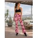 thumbnail image 3 of Calza Mujer Flare Scrunch Tiro Alto Tie Dye Corte Acampanado Burdeo, 3 of 6