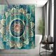 thumbnail image 2 of 1pc Bohemian Mandala Shower Curtain - Waterproof Polyester Bath Curtain with Hooks - Adds Style and Functionality to Your Bathroom, 2 of 4