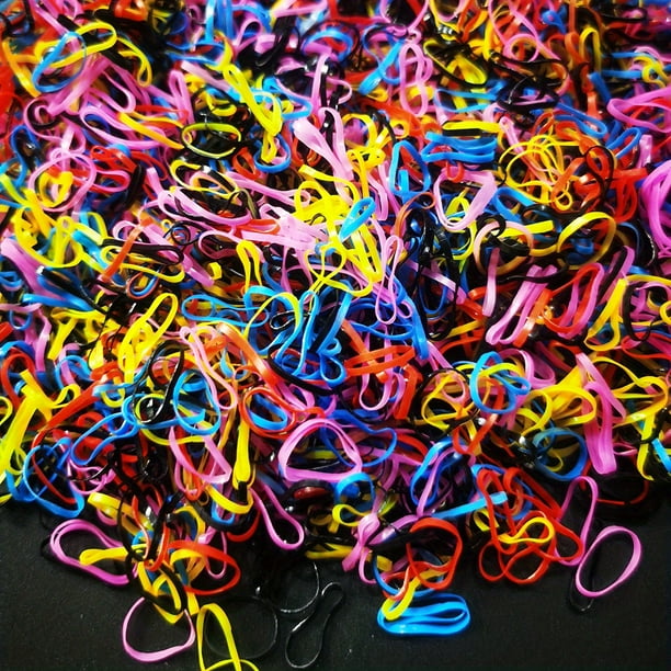 1000pcs of Transparent Mini Hair Ties - Get That Perfect Ponytail with Clear Elastic Hair Rubber Bands!