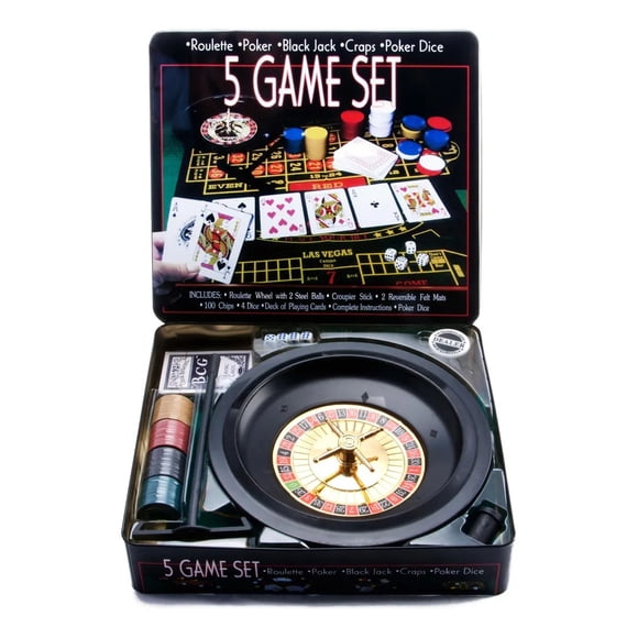 Set 5 Juegos Casino Roulette Poker-black Jack-craps-poker