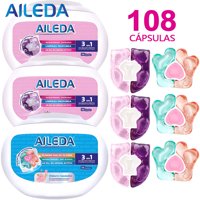 Aileda Detergente En Cápsulas 108 Cáps(Fresias Y Lirios+Sakura)Desmanchador Producto De Limpieza