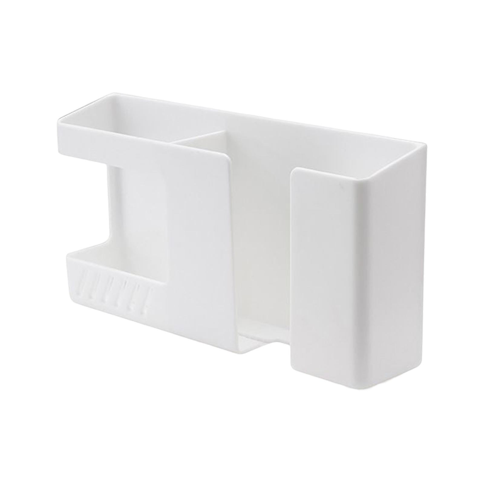 Magideal - Soporte Multifunción Para Carga De Teléfono Móvil Junto A , Soporte De Pared Para Enchufe De Teléfono De Almacenamiento De Control Remoto De Tv , Blanco