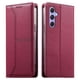 thumbnail image 4 of Funda tipo cartera con bloqueo RFID para Samsung Galaxy A55 cubierta magnética de cuero con tapa y soporte Rojo, 4 of 6