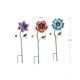 thumbnail image 5 of Set de 3 flores metálicas para decoración exterior con forma de estaca para jardín, Ivy Home, 28 cm, 5 of 9