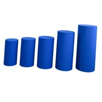 Magideal - Cubiertas De Zócalo Cilíndrico De 5 Piezas, Cubierta De Pilares De Exhibición De Mesa De Postre Para Cumpleaños, Fiesta, Accesorio De Decoración De Azul