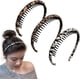 thumbnail image 1 of Diadema con peine, 3 unidades de diademas con estampado de leopardo para mujer, diademas de plástico con aro para el pelo, accesorios antideslizantes de moda para peinar el cabello., 1 of 7
