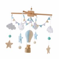 Magideal - Guardería Móvil Cuna Cama Campana Bola De Fieltro Campanas De Viento De Madera Decoración Colgante Decoraciones De Guardería Dormitorio De Bebé Carill Estilo A