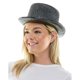 thumbnail image 1 of Accesorio de disfraz: sombrero de copa negro metalizado para adultos, 1 of 4