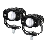 Magideal - 2X Luces De Conducción Auxiliares Para Motocicleta, Led Antiniebla, Reemplazo Superbrillante, Faro Led Blanco Amarillo Para Motocicleta Para