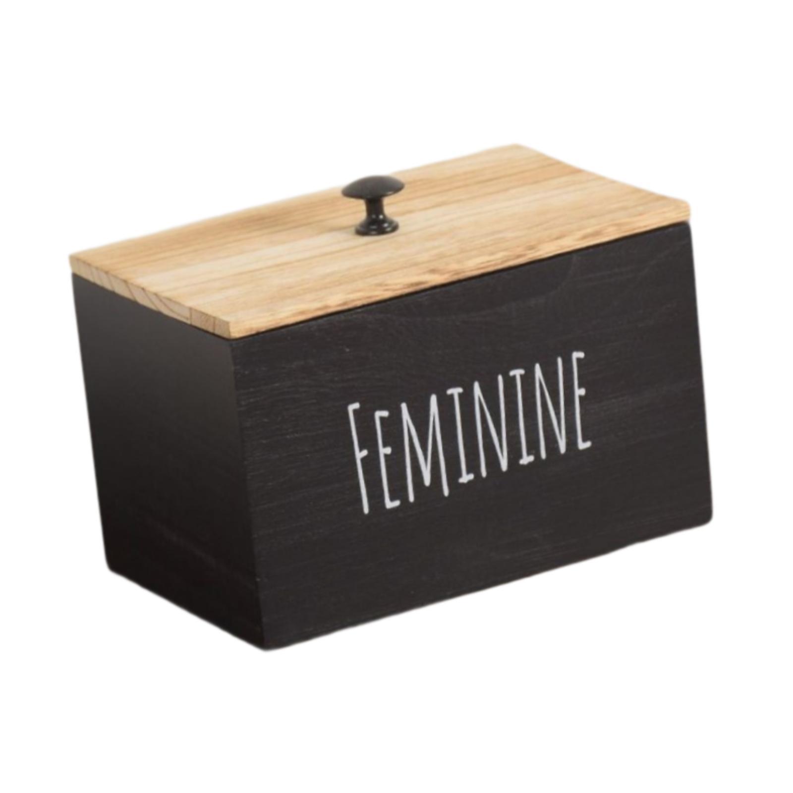 Magideal - Contenedor Para Cápsulas De Lavandería, Soporte Para Tampones, Decoración Rústica De Estilo Rústico Con Tapa, Dispensador De Toallitas Para Secadora, Negro